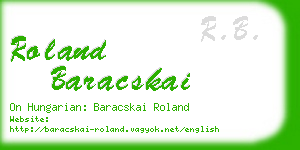 roland baracskai business card